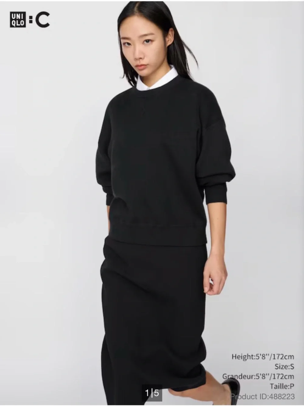 Uniqlo:C Women's SMOOTH COTTON CREW NECK SWEATER - Picture 1 of 3